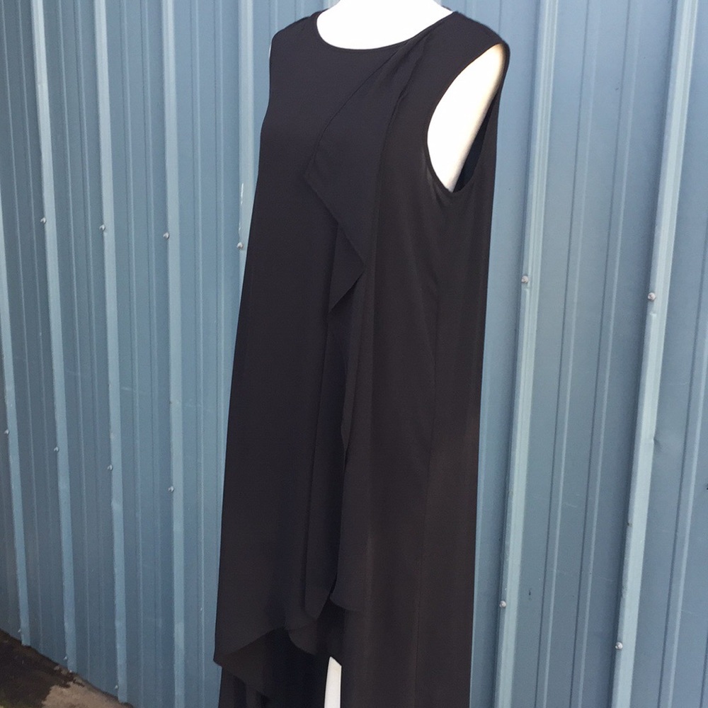 Bcbgmaxazaria Asymmetrical Solid Black Waterfall … - image 7